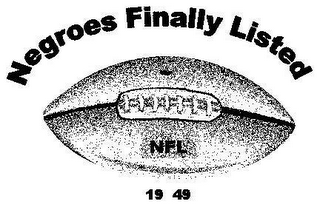 NEGROES FINALLY LISTED NFL 19 49 logo