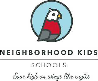 NEIGHBORHOOD KIDS SCHOOLS SOAR HIGH ON WINGS LIKE EAGLES logo