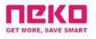 NEKO GET MORE, SAVE SMART logo
