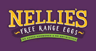 NELLIE'S FREE RANGE EGGS NO ADDED HORMONES & NO ANTIBIOTICS logo