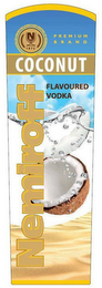 NEMIROFF COCONUT FLAVOURED VODKA PREMIUM BRAND 1872 N DISTILLED UNDER THE LICENSE AND CONTROL OF NEMIROFF logo