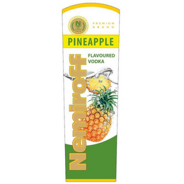 NEMIROFF PINEAPPLE FLAVOURED VODKA PREMIUM BRAND 1872 N DISTILLED UNDER THE LICENSE AND CONTROL OF NEMIROFF logo