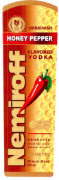 NEMIROFF UKRAINIAN HONEY PEPPER FLAVORED VODKA PRODUCED FROM THE FINEST GRAIN SPIRIT IMPORTED 40% ALC./ VOL. (80 PROOF), 700 ML logo