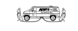 NEMPRO INC. SINCE 1960 MOBILE CARPET CLEANING WE COME TO YOU! logo