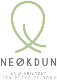 NEOKDUN ECO FRIENDLY 100% RECYCLED DOWN logo