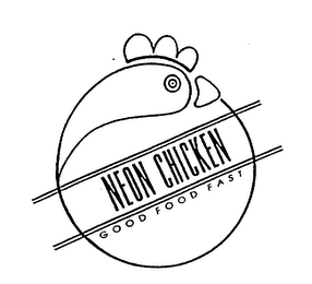 NEON CHICKEN GOOD FOOD FAST logo
