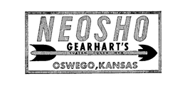 NEOSHO GEARHART'S CUSTOM COACH MFG. OSWEGO, KANSAS logo