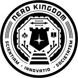 NERD KINGDOM SCIENTIAM INNOVATIO SOCIETATEM logo