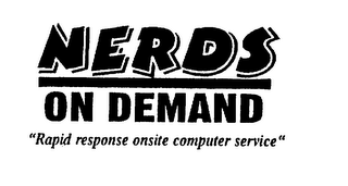 NERDS ON DEMAND "RAPID RESPONSE ONSITE COMPUTER SERVICE" logo