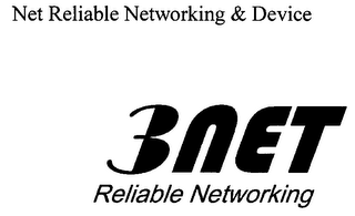 NET RELIABLE NETWORKING & DEVICE 3NET RELIABLE NETWORKING logo