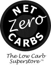 NET ZERO CARBS THE LOW CARB SUPERSTORE logo