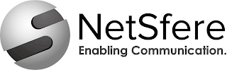 NETSFERE ENABLING COMMUNICATION. logo