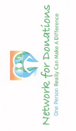 NETWORK FOR DONATIONS ONE PERSON REALLY CAN MAKE A DIFFERENCE logo