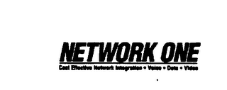 NETWORK ONE COST EFFECTIVE NETWORK INTEPRATION - VOICE - DATA - VIDEO logo