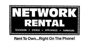 NETWORK RENTAL TELEVISION STEREO APPLIANCES FURNITURE RENT TO OWN...RIGHT ON THE PHONE! logo