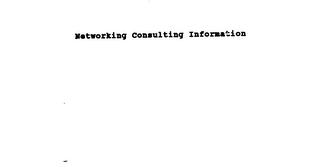 NETWORKING CONSULTING INFORMATION logo