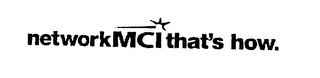 NETWORKMCI THAT'S HOW. logo