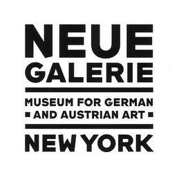 NEUE GALERIE MUSEUM FOR GERMAN AND AUSTRIAN ART NEW YORK logo