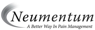 NEUMENTUM A BETTER WAY IN PAIN MANAGEMENT logo