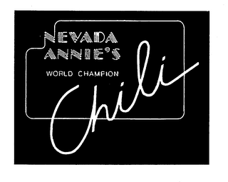 NEVADA ANNIE'S WORLD CHAMPION CHILI logo