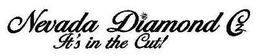 NEVADA DIAMOND CZ IT'S IN THE CUT logo