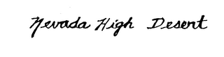 NEVADA HIGH DESERT logo