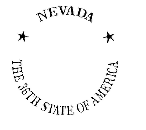 NEVADA THE 36TH STATE OF AMERICA logo