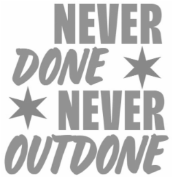 NEVER DONE NEVER OUTDONE logo