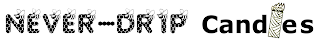 NEVER-DRIP CANDLES logo