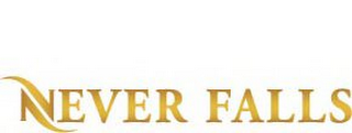 NEVER FALLS logo