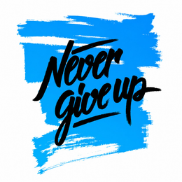 NEVER GIVE UP logo