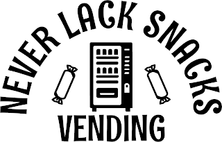 NEVER LACK SNACKS VENDING logo