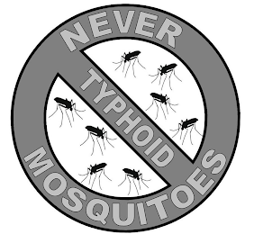 NEVER MOSQUITOES TYPHOID logo
