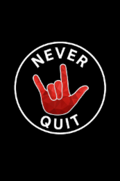 NEVER QUIT logo