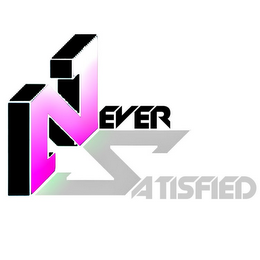 NEVER SATISFIED logo