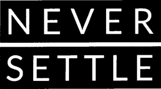 NEVER SETTLE logo
