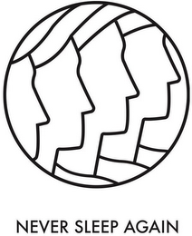NEVER SLEEP AGAIN logo