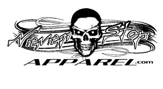 NEVER STOP APPAREL.COM logo