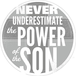 NEVER UNDERESTIMATE THE POWER OF THE SON logo