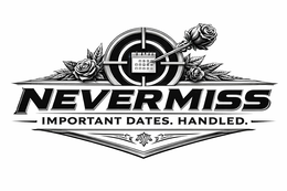 NEVERMISS IMPORTANT DATES. HANDLED. logo