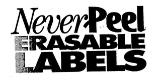 NEVERPEEL ERASABLE LABELS logo
