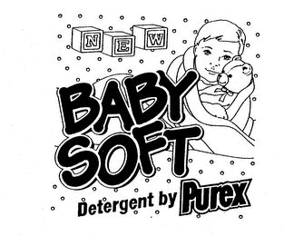 NEW BABY SOFT DETERGENT BY PUREX logo