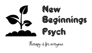 NEW BEGINNINGS PSYCH THERAPY IS FOR EVERYONE logo