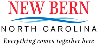 NEW BERN NORTH CAROLINA EVERYTHING COMES TOGETHER HERE logo
