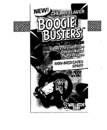 NEW! CHERRY FLAVOR BOOGIE BUSTER MOISTURIZERS OPEN NASAL PASSAGES NON-MEDICATED SPRAY 1.25PL OZ. 134ML WELL-KIDS ZONE logo