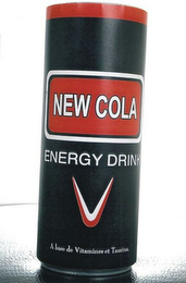 NEW COLA ENERGY DRINK A BASE DE VITAMINES ET TAURINA. logo