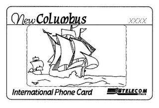 NEW COLUMBUS INTERNATIONAL PHONE CARD TELECOM ITALIA logo