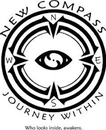 NEW COMPASS JOURNEY WITHIN N E S W WHO LOOKS INSIDE, AWAKENS. logo