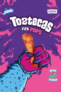 NEW DIANA TOZTECAS FIRE POPS SPICY CRUNCH logo