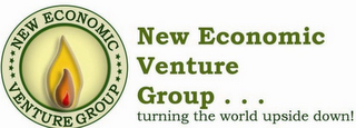NEW ECONOMIC VENTURE GROUP NEW ECONOMIC TURNING THE WORLD UPSIDE DOWN! logo